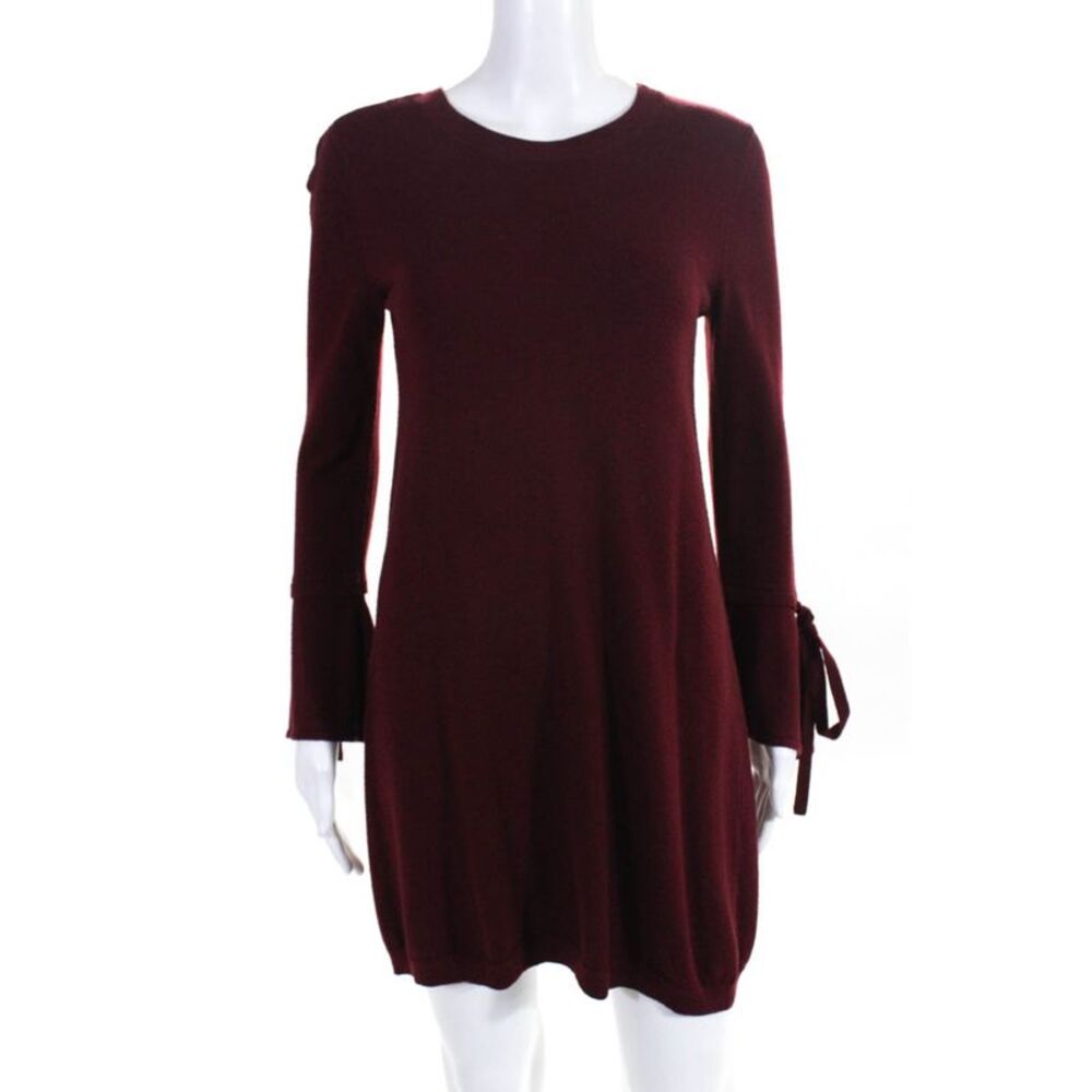 Paper Crown Womens Knit Maria A Line Sweater Dress Red Size Extra Small 10502768